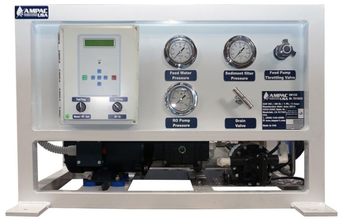 Ampac USA Seawater Desalination Watermaker 200 Gallons per day.